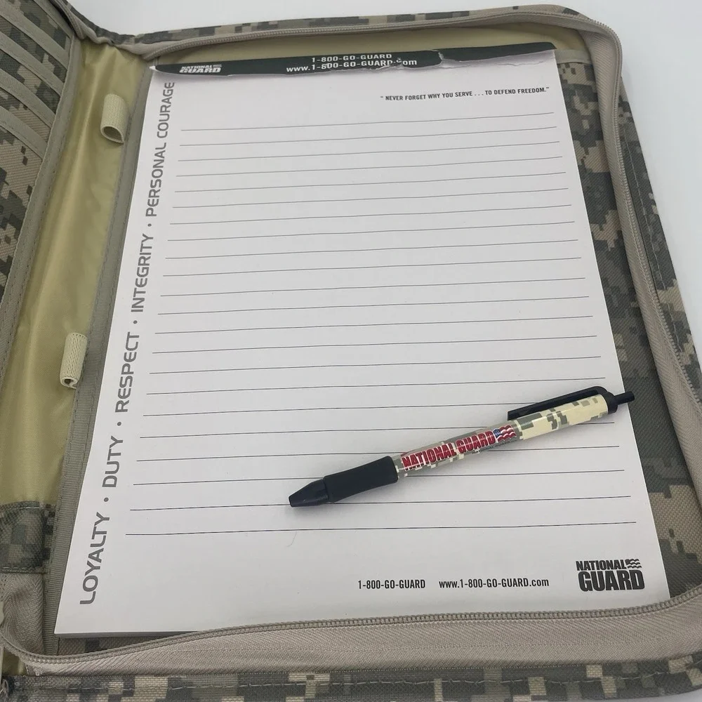 National Guard Digital Camo Notebook Portfolio Organizer Pad Field Notebook Zip